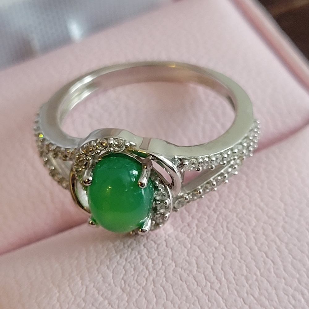Natural Cut Chrome Diopside 1.70ct In Sterling Silver Band With Appraisal 285.ca - Picture 2 of 7
